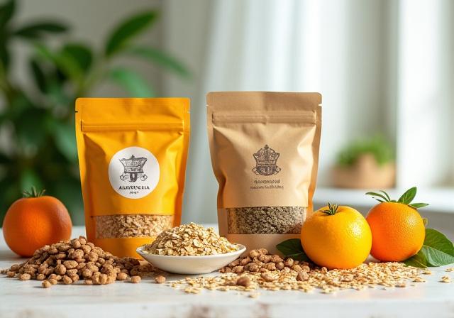 A visually appealing arrangement of Aussie Health Foods products.