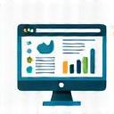 Icon representing a data dashboard for analytics and reporting.